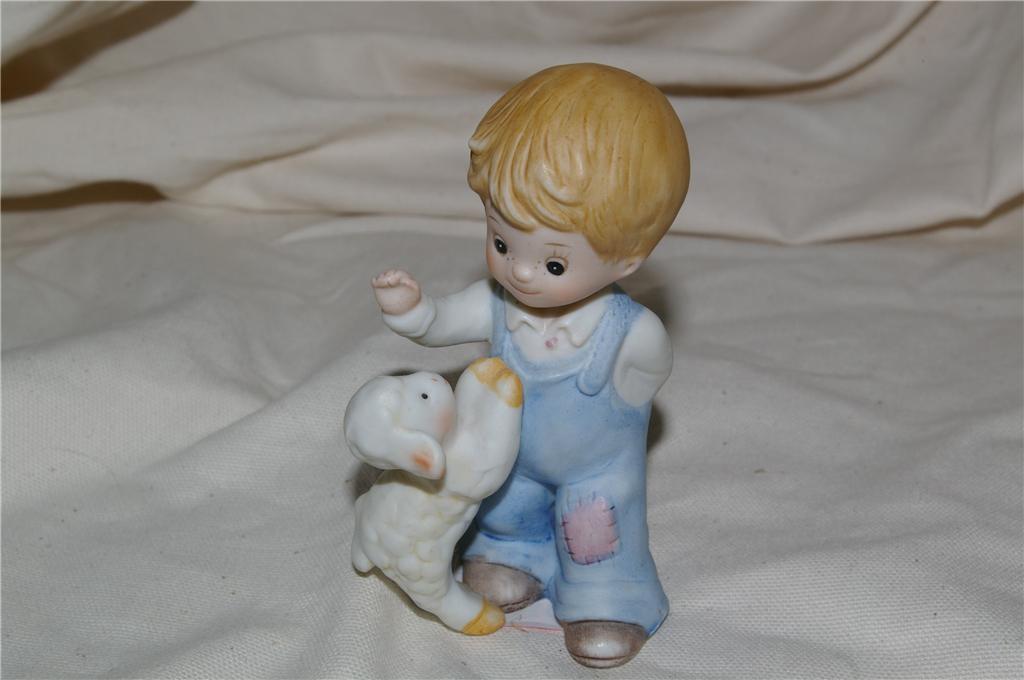 Vintage Homco Figurine Boy with Lamb 1449 Home Interiors & Gifts