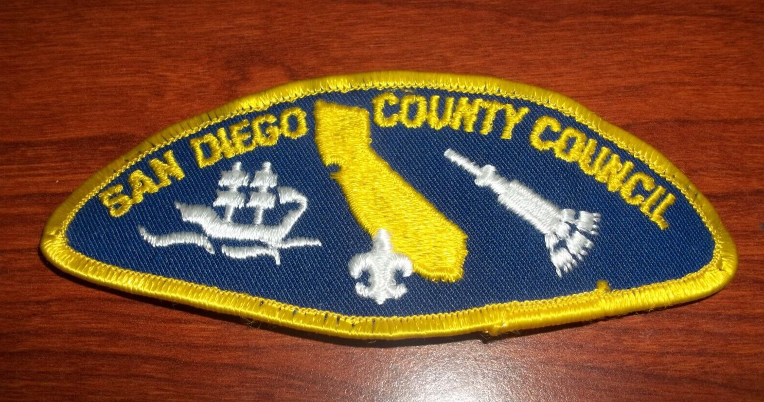 San Diego County Council Strip T-3 Plastic Back CSP Boy Scouts of America BSA