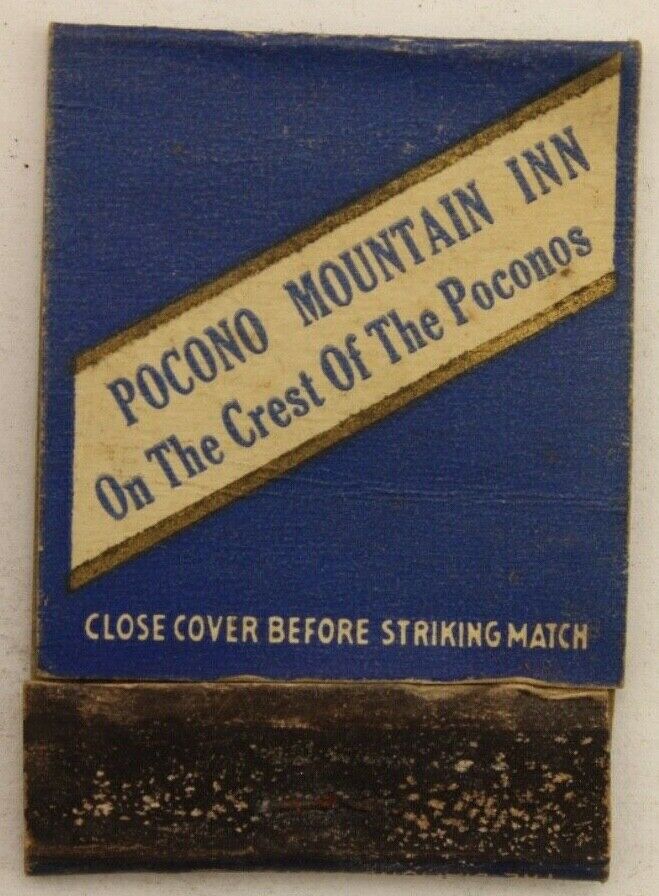 1950’s Pocono Mountain Inn On The Crest of the Poconos Matchbook