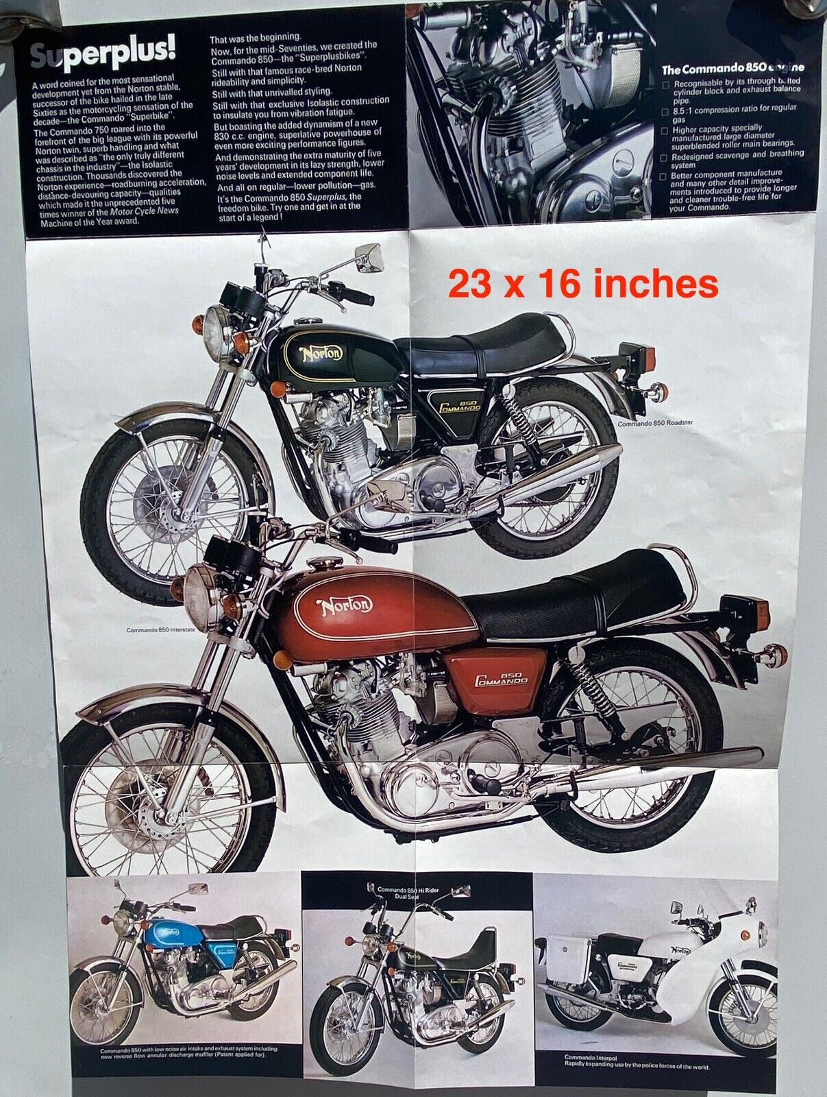 Norton 850 Commando Dealer Poster