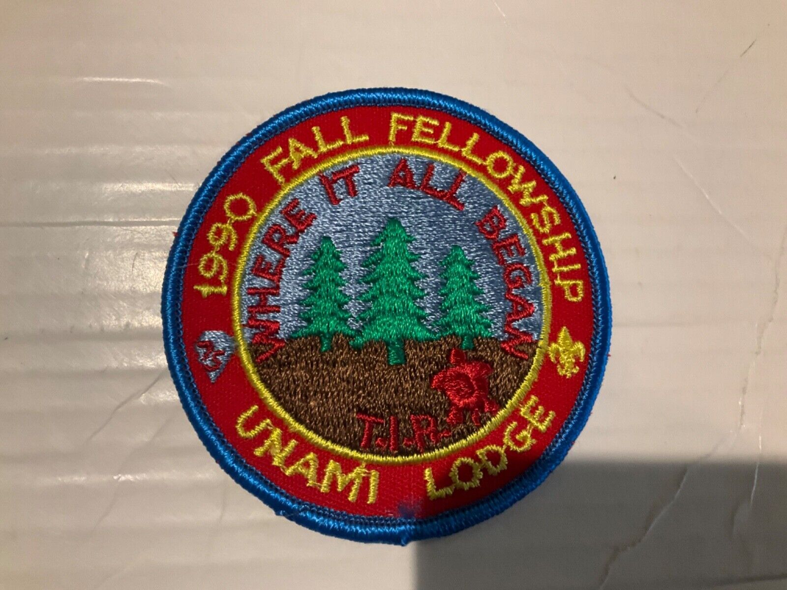 Unami Lodge One 1990 Treasure Island Fall Fellowship event patch SALE
