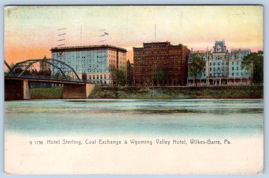 1910 HOTEL STERLING COAL EXCHANGE WYOMING VALLY HOTEL WILKES-BARRE PA ROTOGRAPH