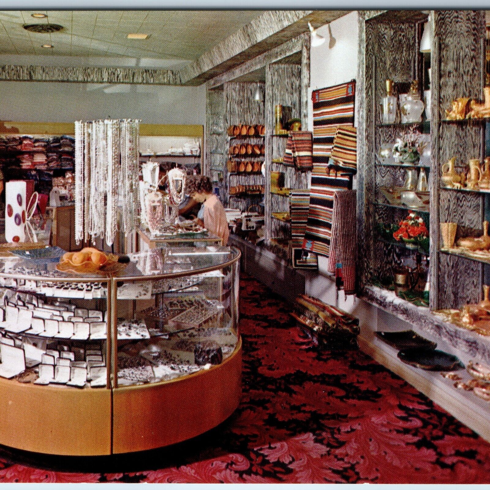 c1960s Little America, WY Travel Center Jewelry Store Interior Chrome Photo A198