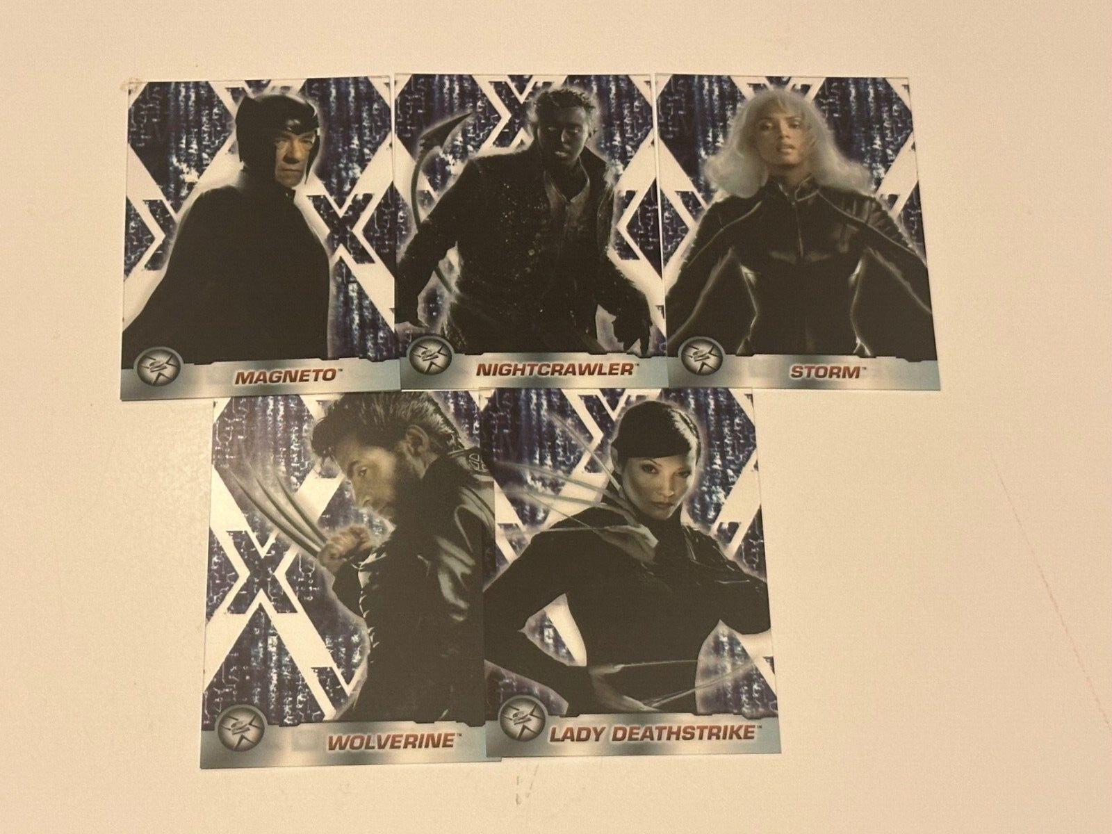 2003 Topps X-Men United Movie Retail Set of (5) X-Citing Clear Chase Cards