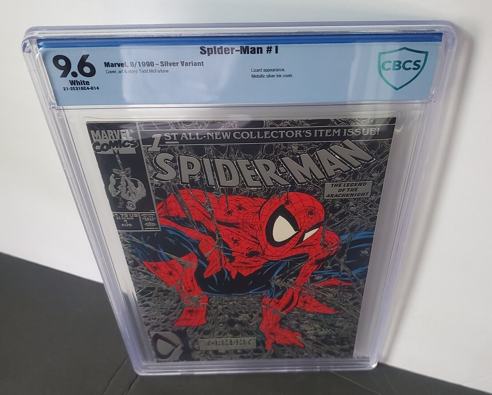 Spider-Man 1 Silver Edition  McFarlane 1990 CBCS Graded 9.6