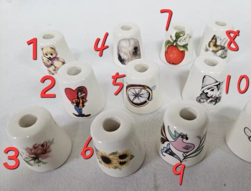 3 Pcs. Lot- Assorted Designs Ceramic Cigarette Snuffers