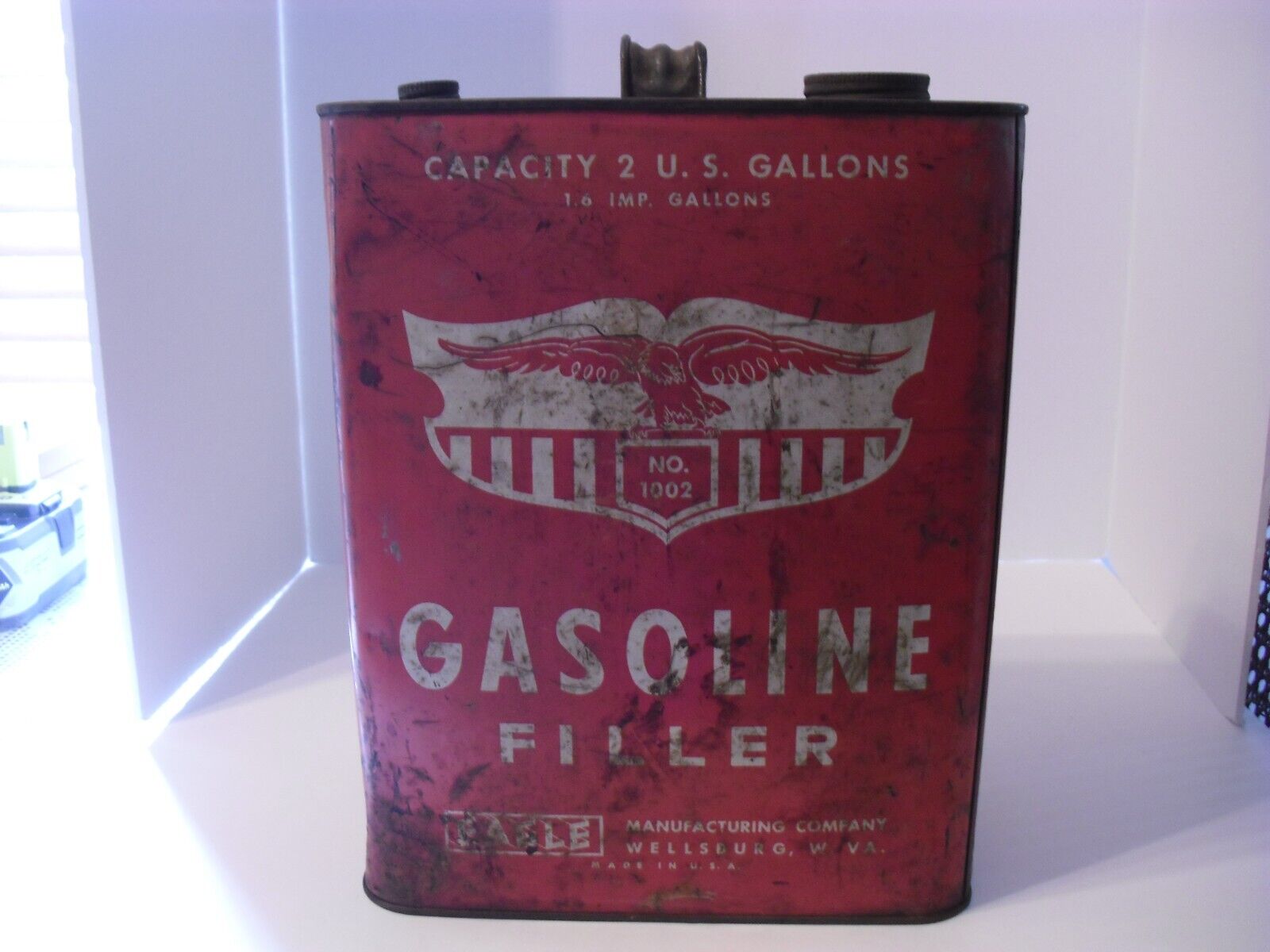Vintage Eagle Gasoline Filler No. 1002 / 2 US Gal. / Special Cap Vent/ USA