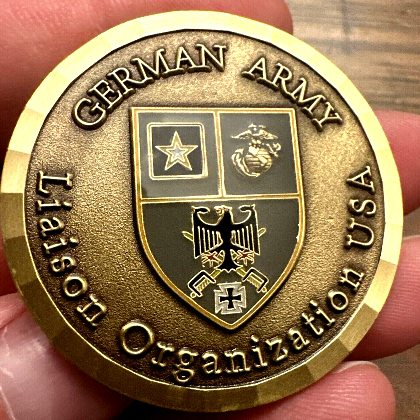 Amazing RARE German Army Challenge Coin US Liaison Organization Limited Mint