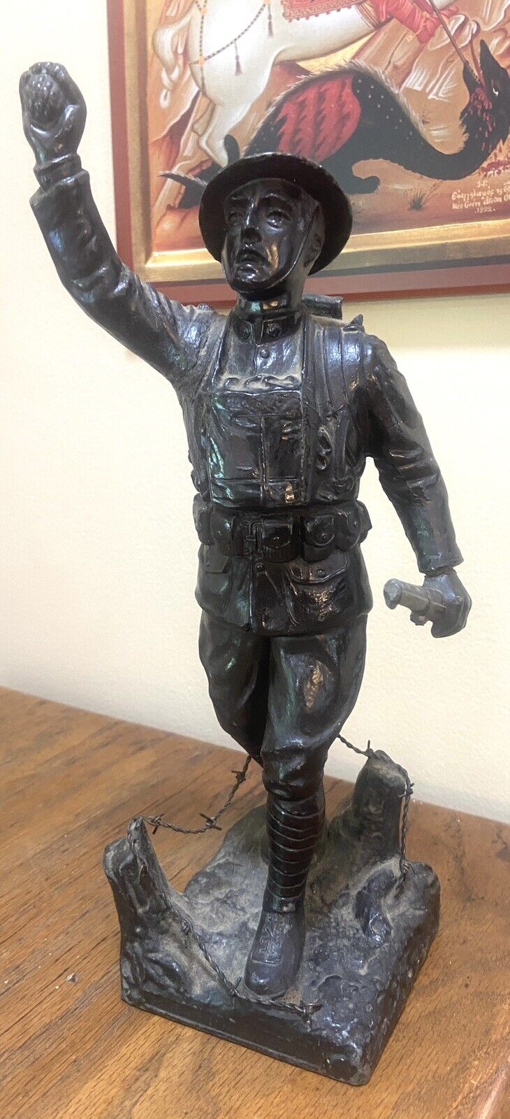 WWI Spirit of the American Doughboy E.M. VIQUESNEY Sculpture 1921-1925