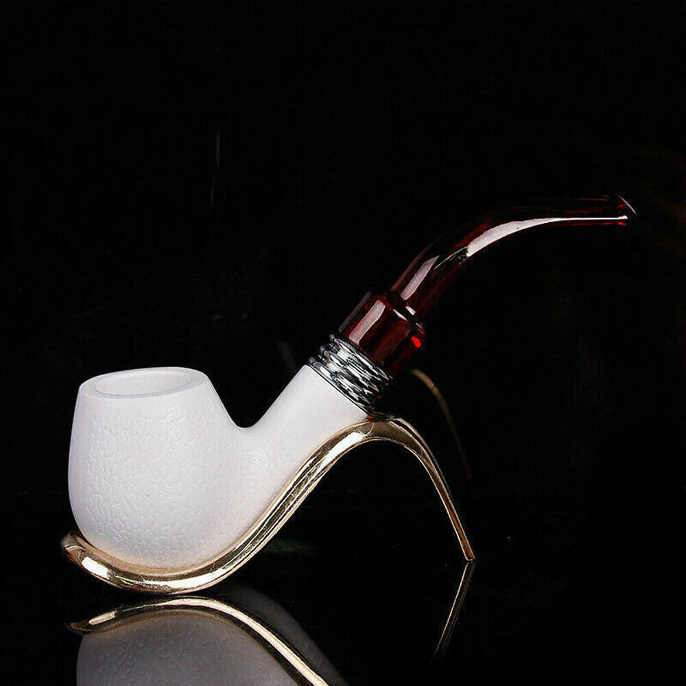 Pipe Meerschaum Smoking Tobacco Case Carved Hand Block Vintage Pfeife Pipes