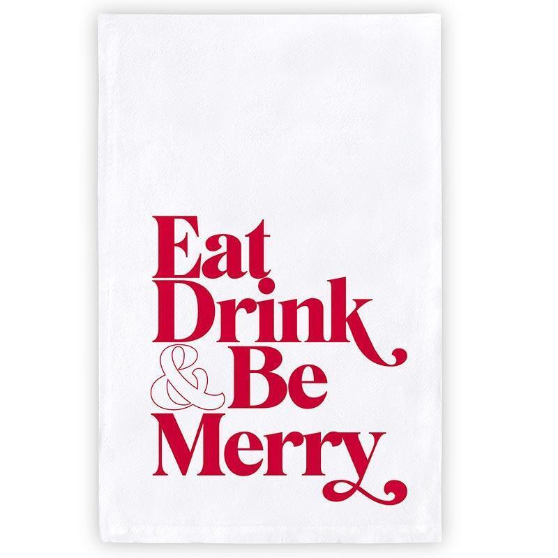 Eat Drink & Be Merry Face to Face Napkin Set Size 20in W x 20in H Pack of 2