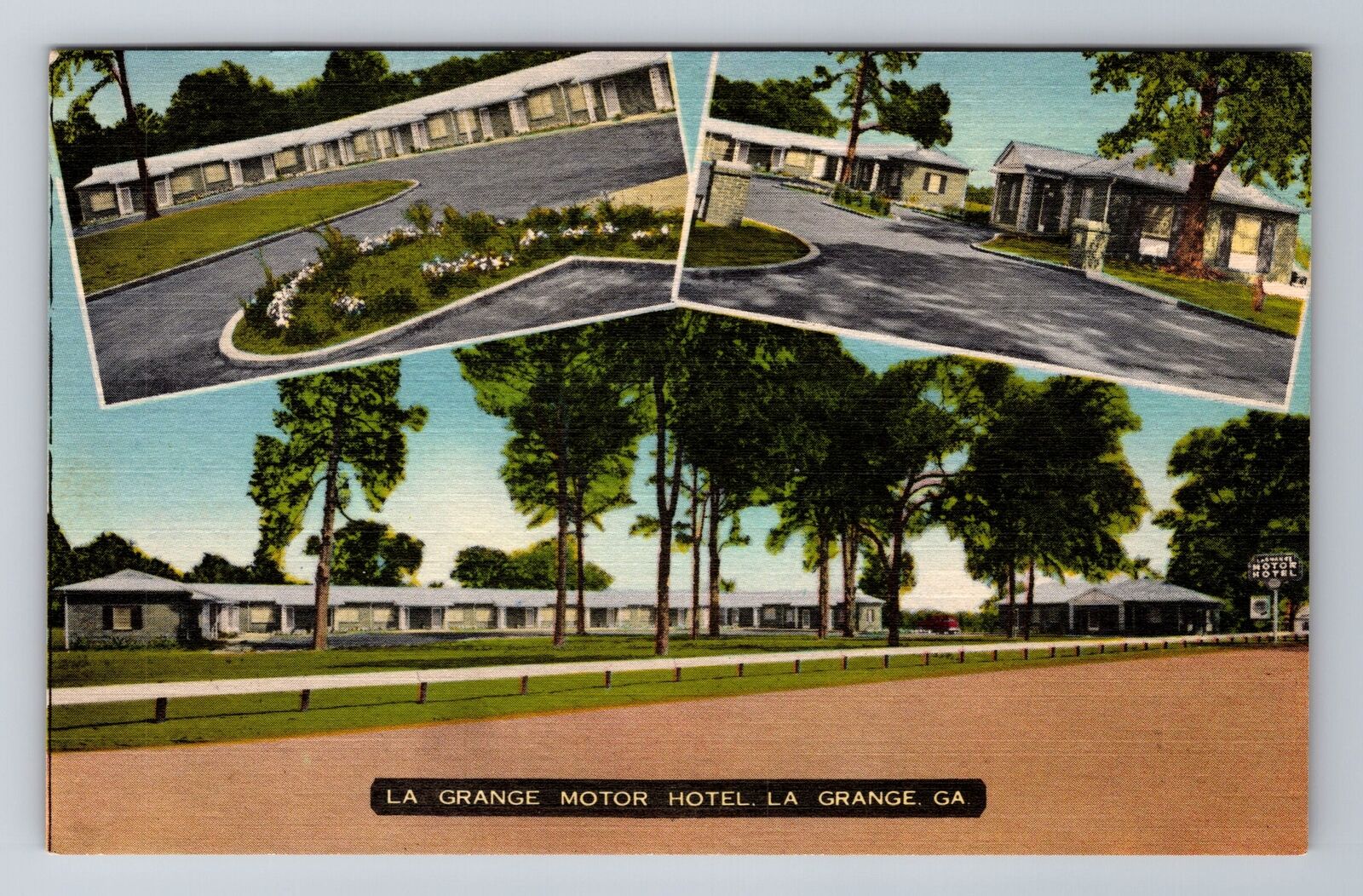 LaGrange, GA-Georgia, La Grange Motor Hotel, Linen c1940, Vintage Postcard