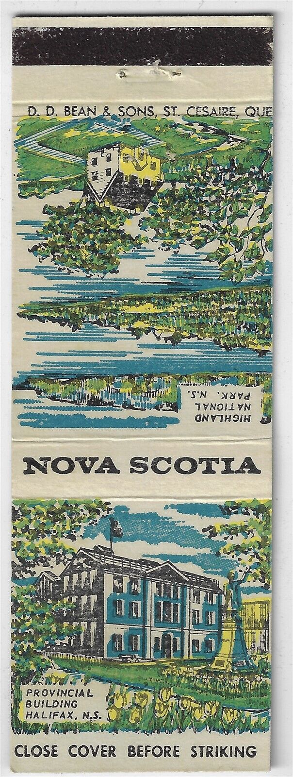  FS Empty Matchbook Cover Complete Your Set Nova Scotia 
