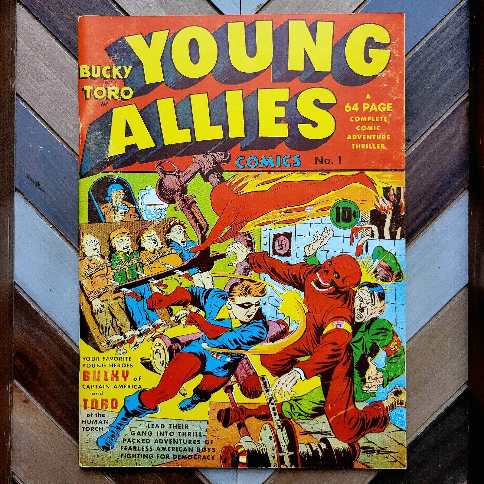 Flashback 08: YOUNG ALLIES #1 FN/VF (DynaPubs 1974) Timely 1941 ft. RED SKULL