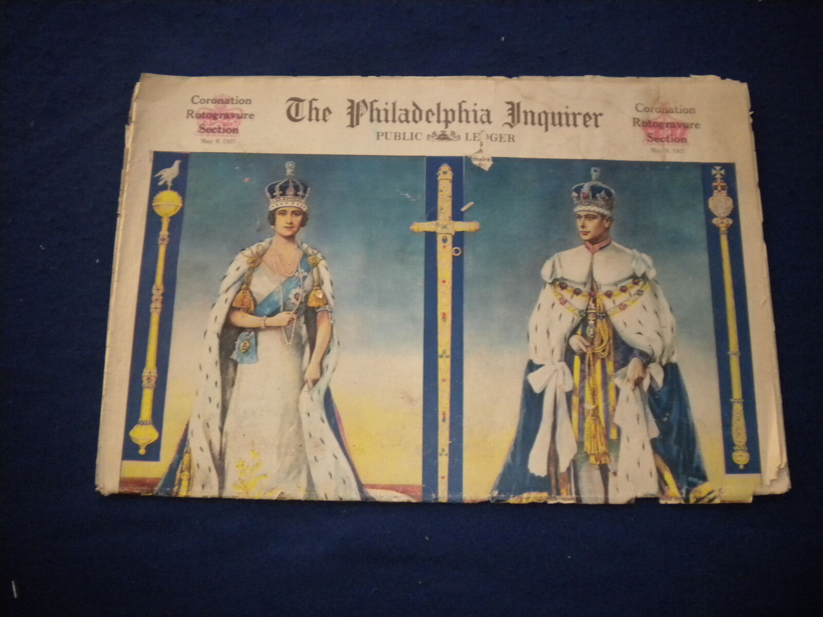 1937 MAY 9 THE PHILADELPHIA INQUIRER ROTOGRAVURE SECTION - CORONATION - NP 6026