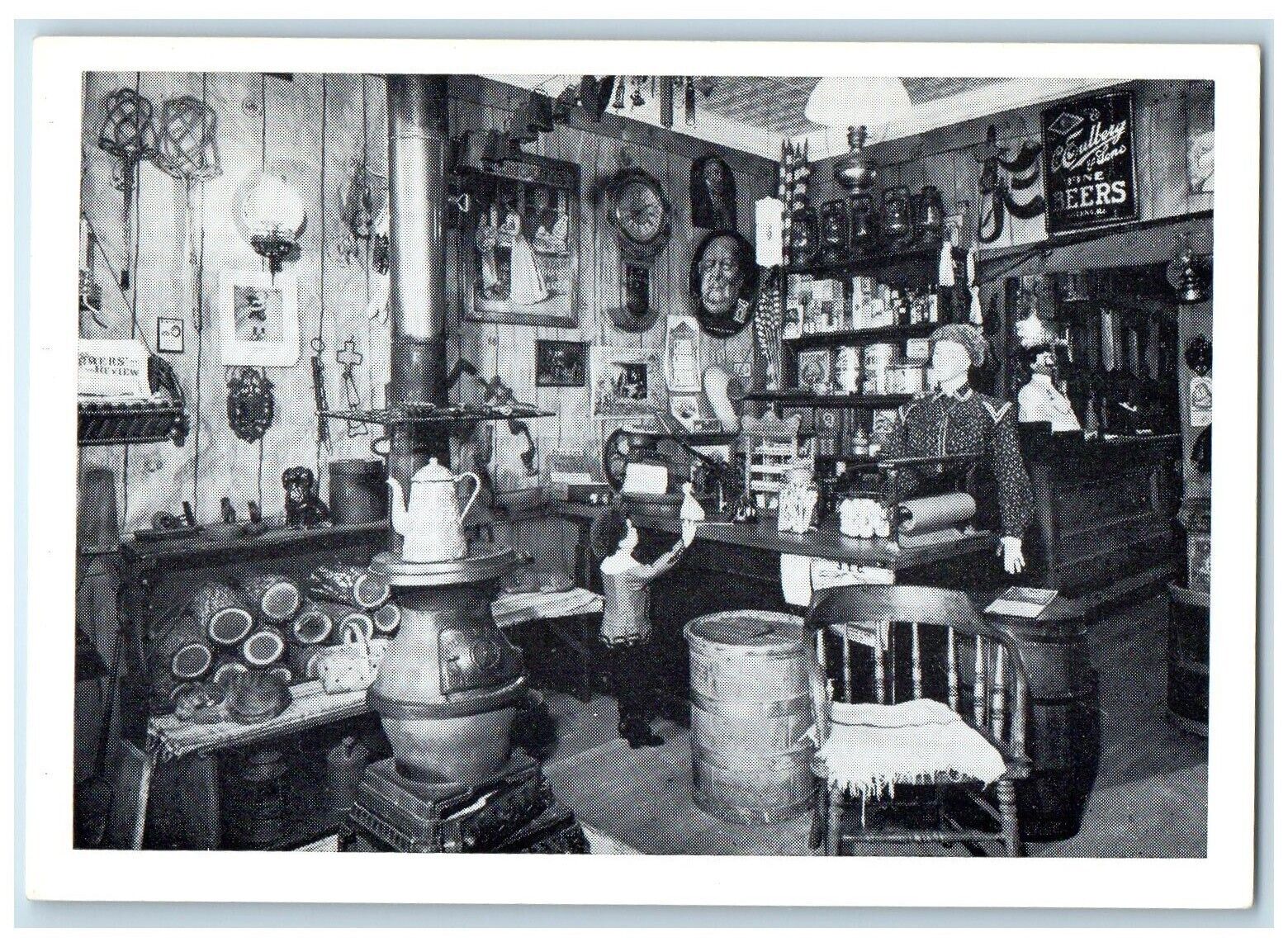 c1910's Old General Store Galena Illinois IL, Interior View Unposted Postcard