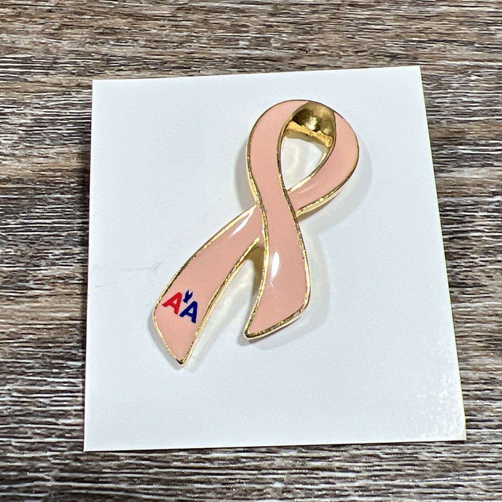 RARE VTG American Airlines Hat Lapel Pin Breast Cancer