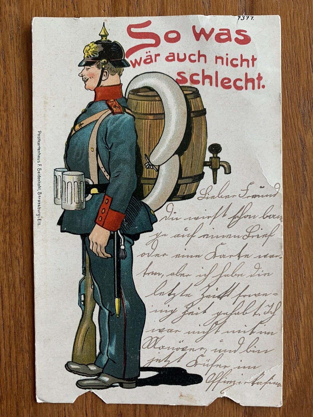 pre WW 1 German Army Feldpost Card