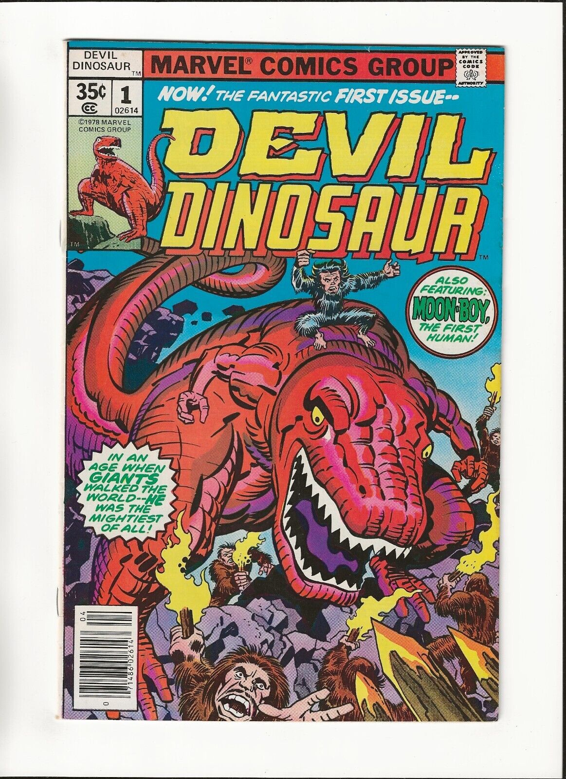 Devil Dinosaur #1 1st Appearance Moon Boy Dev Dinosaur Jack Kirby Mid Grade 1978
