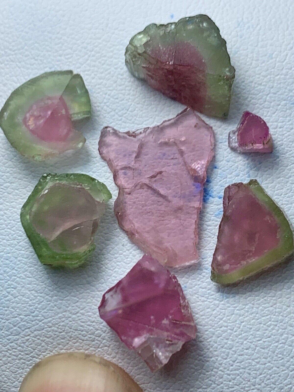 24.50 Cts Tourmaline Crystal water melon  slices  from Afghanistan
