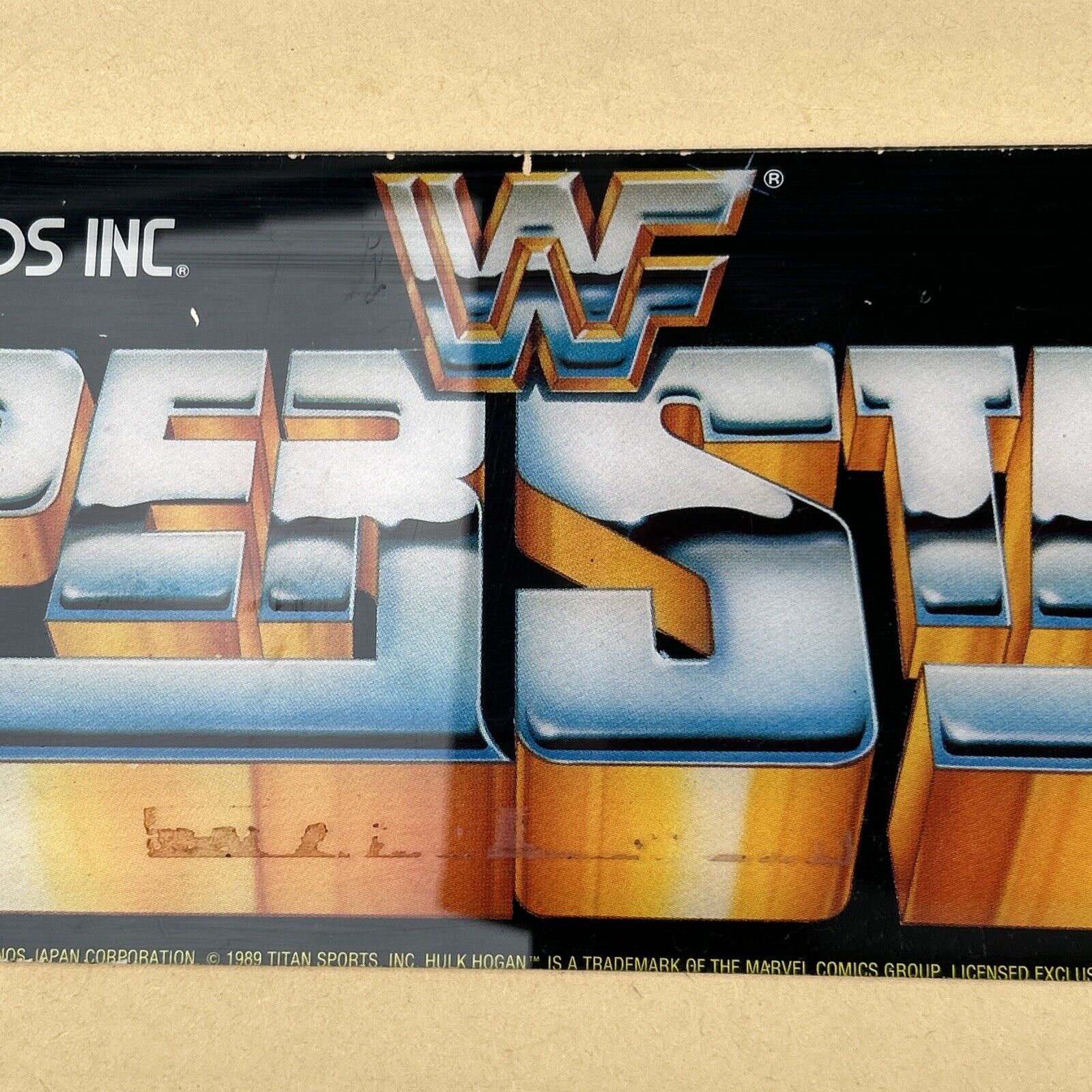 Original 1989 Wwf Superstars Vintage Marquee Sign Restaurant Bar Wall Hanger Ofx