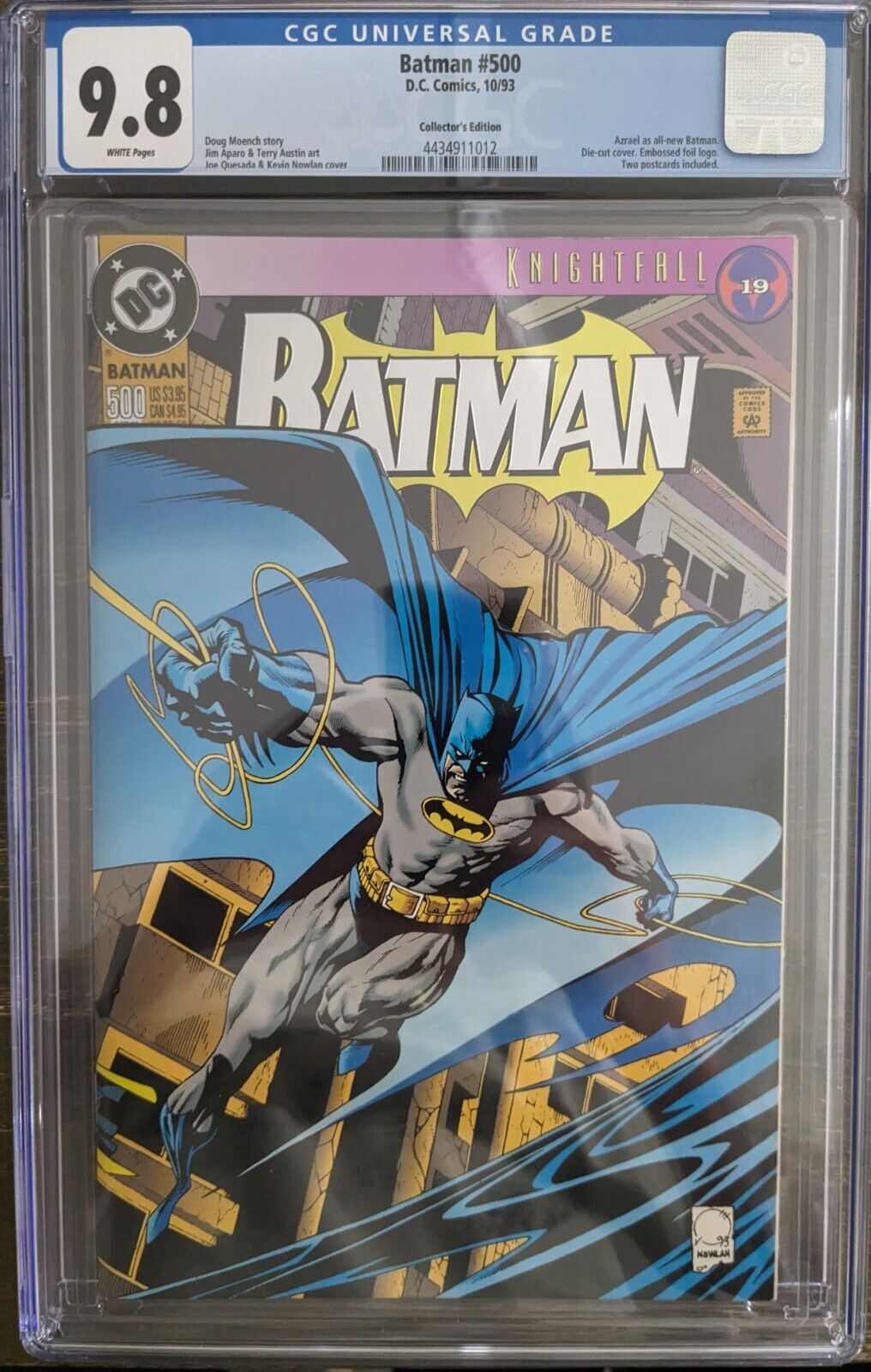 BATMAN #500 - CGC 9.8 - COLLECTOR\'S EDITION - DIE-CUT COVER EMBOSSED FOIL LOGO