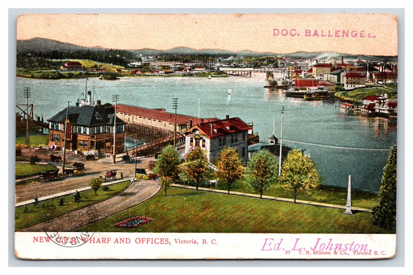 New CPR Wharf and Offices Victoria BC British Columbia Canada DB Postcard B19