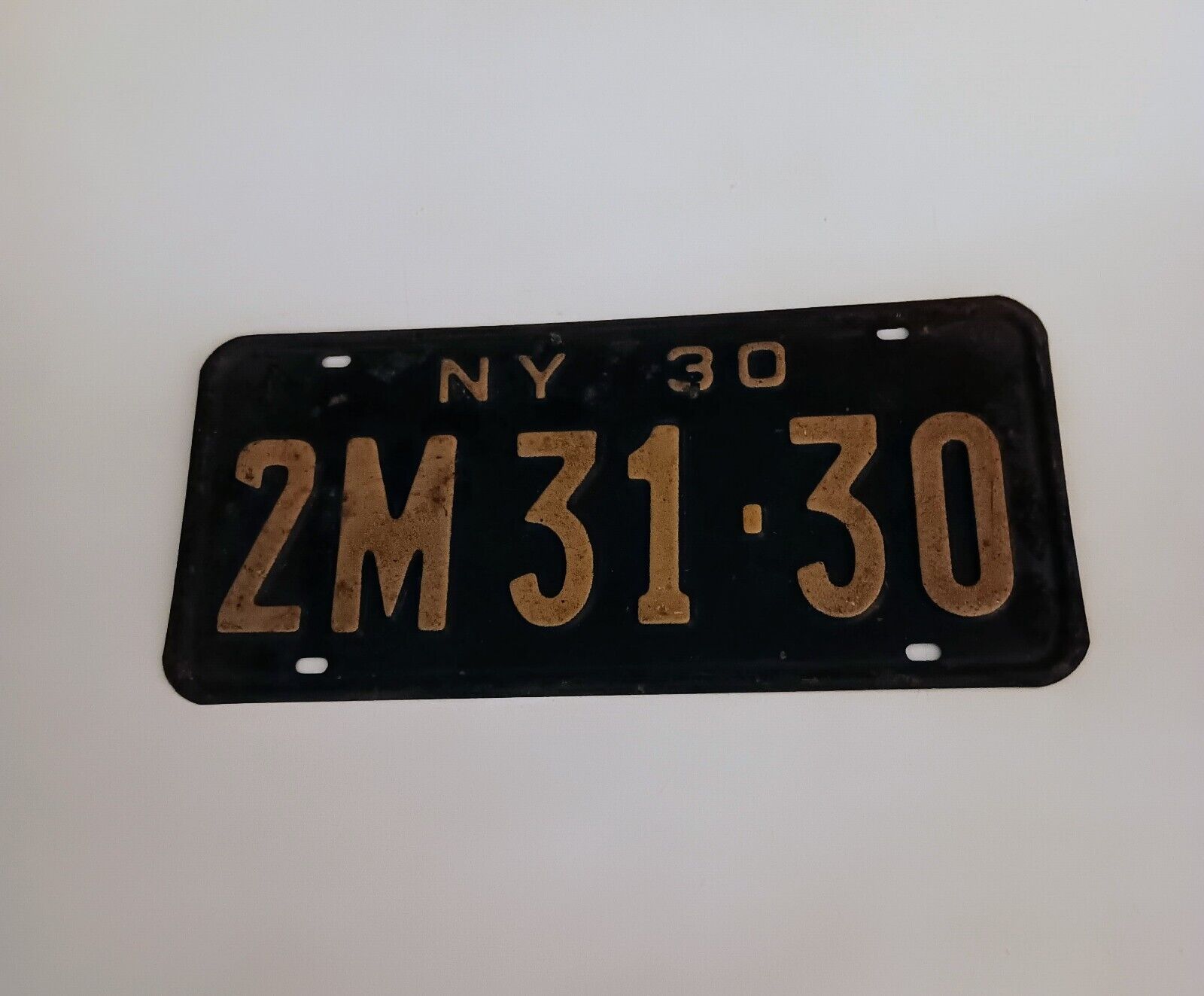 Vintage 1930 New York License Plate