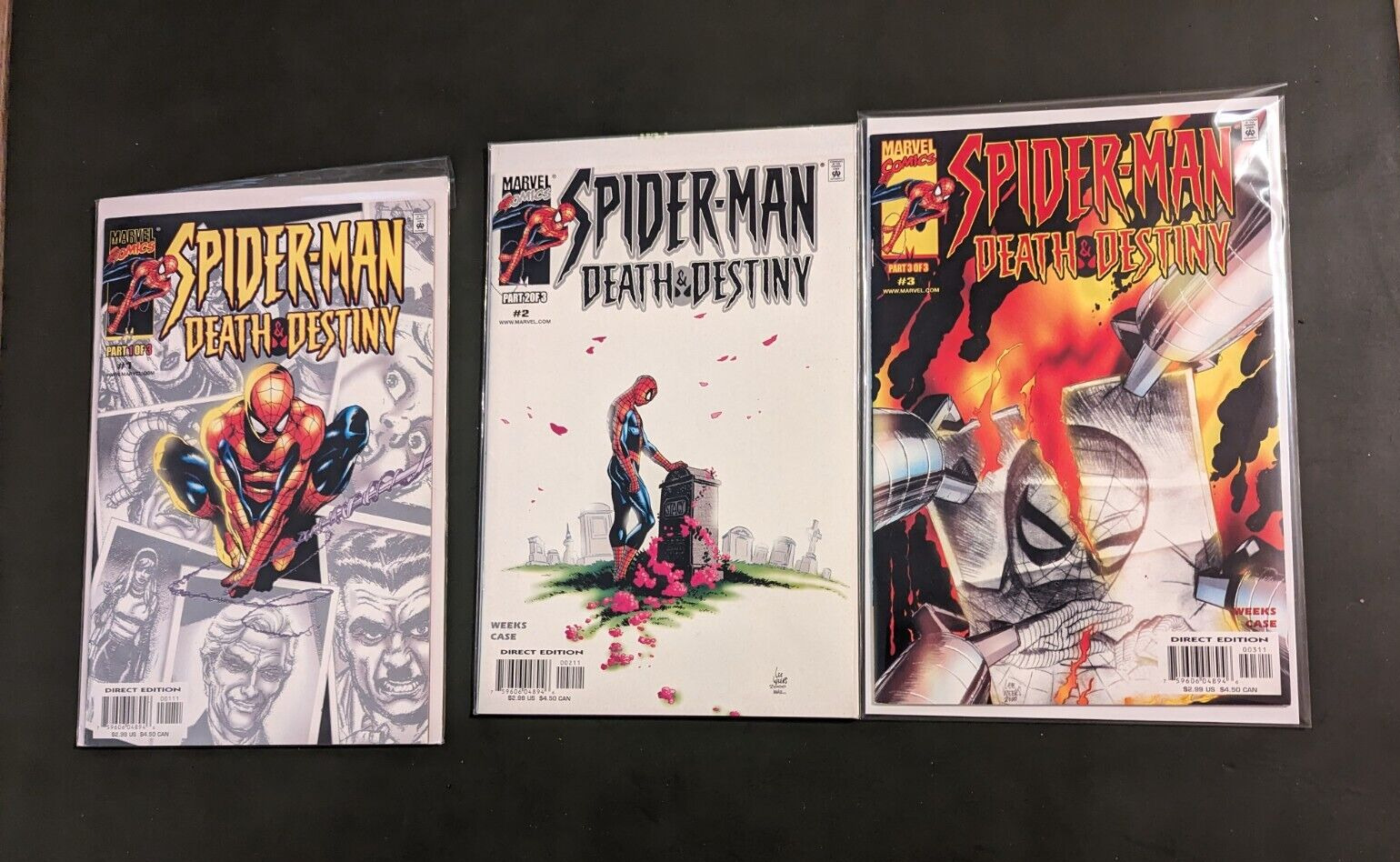 Spider-Man Death and Destiny 1-3 Complete limited mini series Set Comic Book