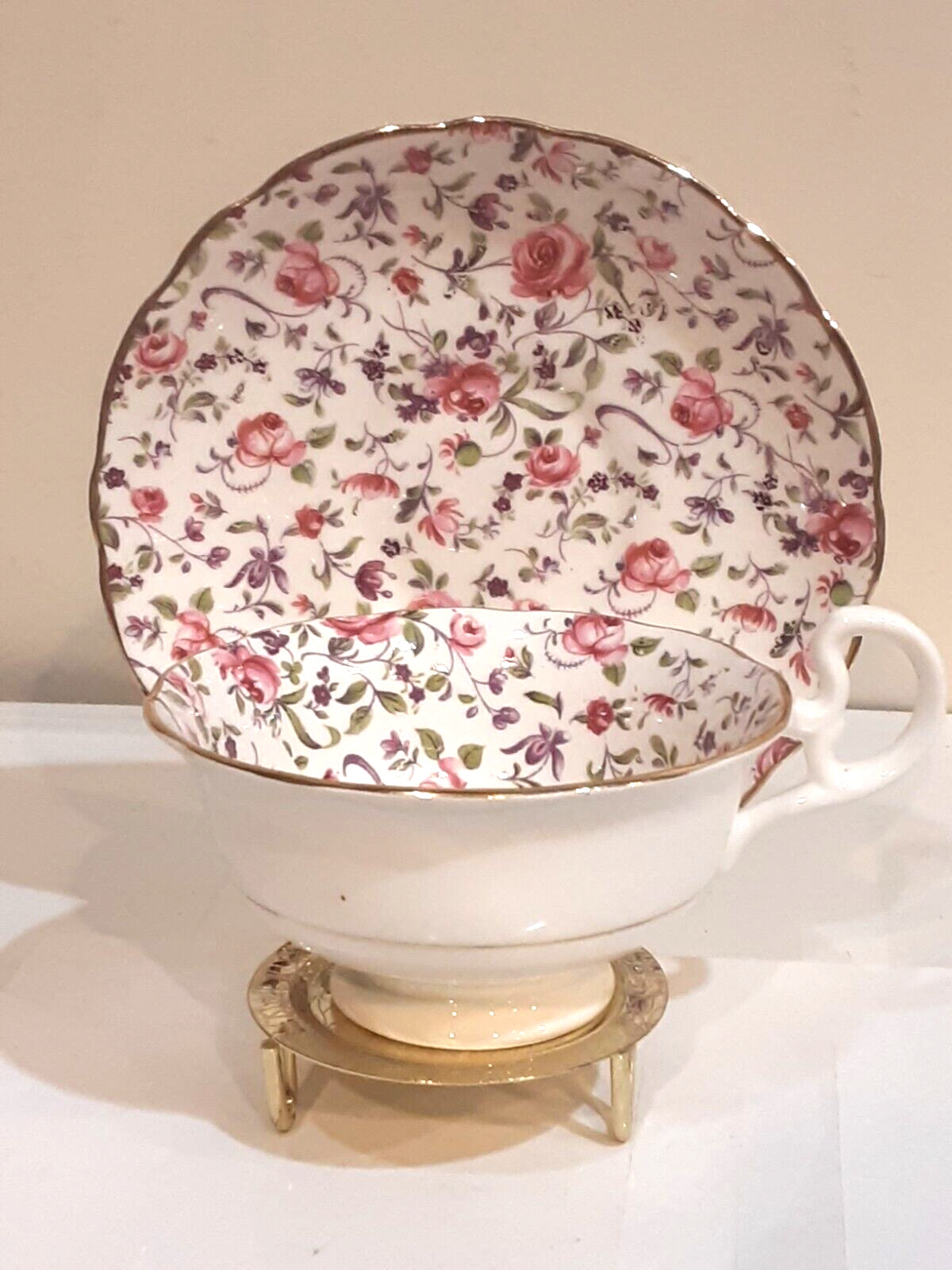 RADFORDS BONE CHINA TEACUP AND SAUCER MADE IN ENGLAND