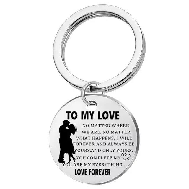 Stainless Steel To My Love Keychain - Gift to Wife or Husband