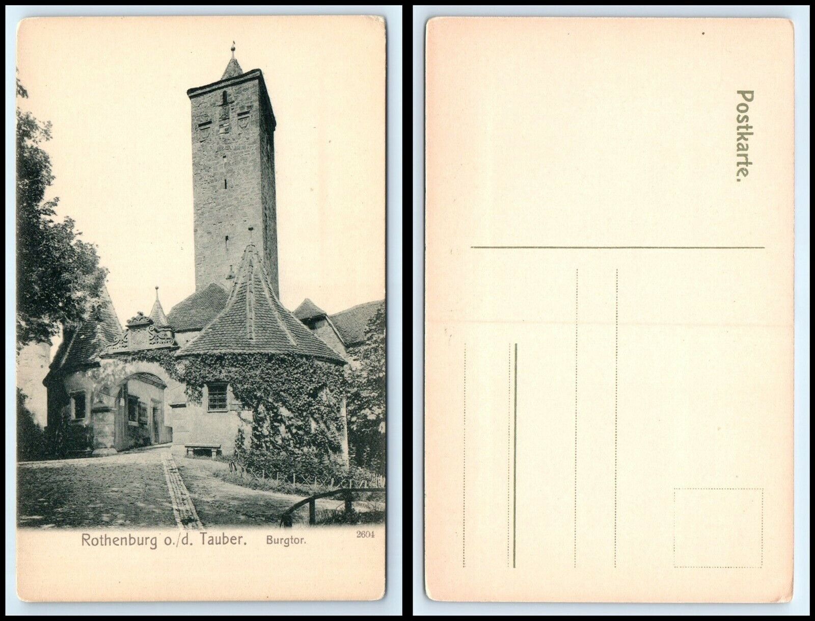 GERMANY Postcard - Rothenburg od der Tauber, Burgtor F19