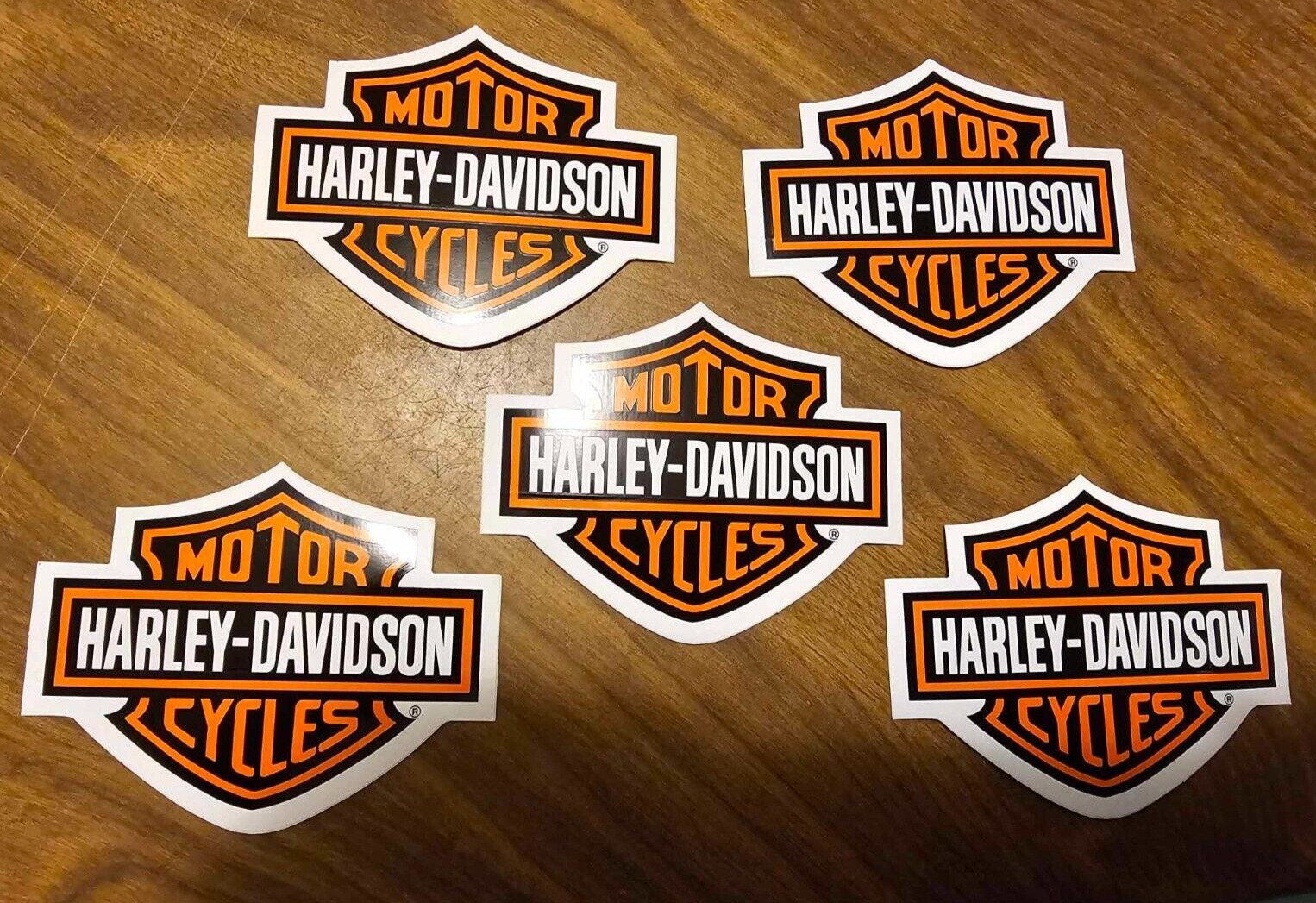 Lot of 5 Harley Davidson Logo Stickers 4 1/2\