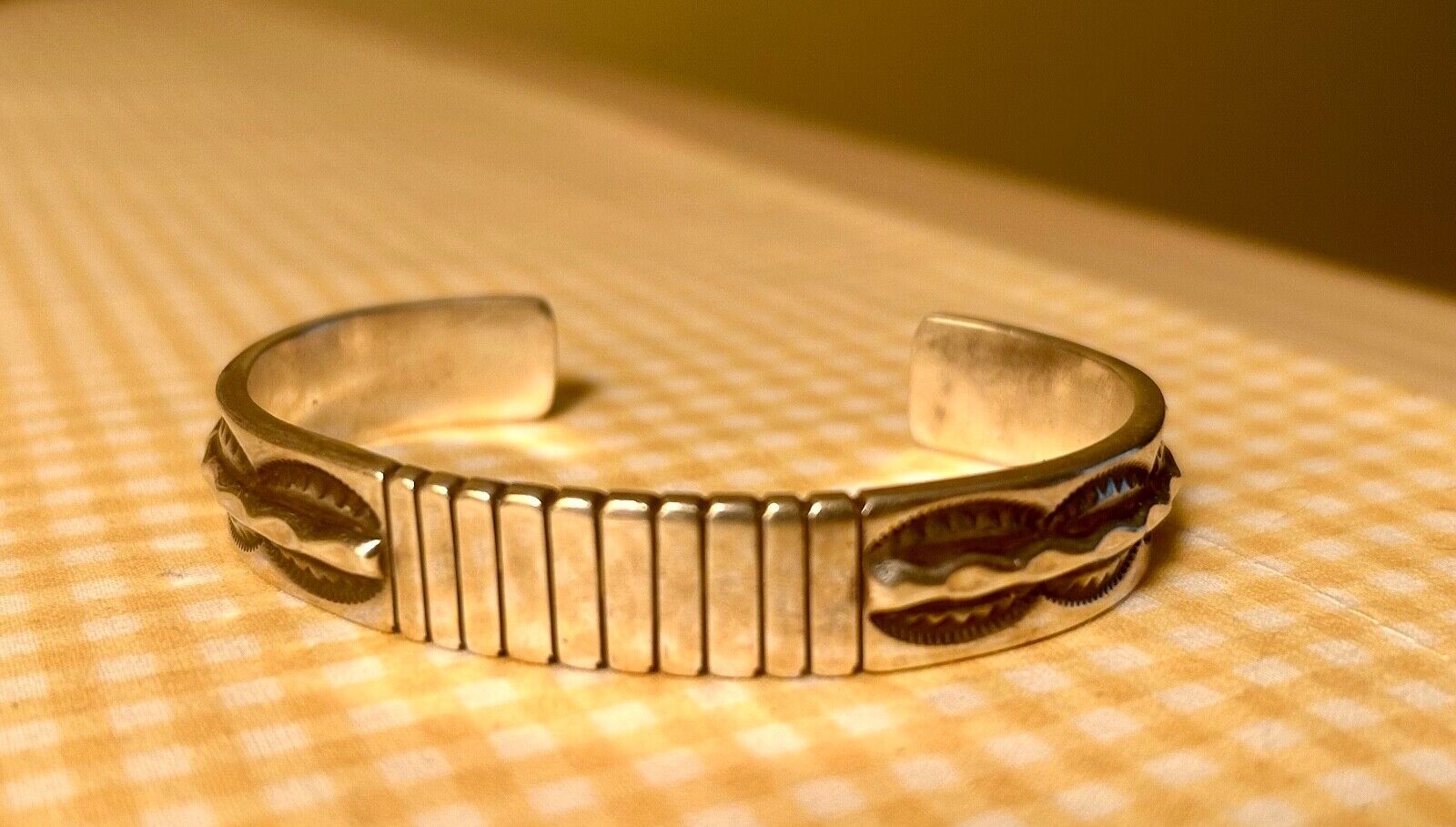 Navajo Sterling Silver Handmade Cuff Bracelet