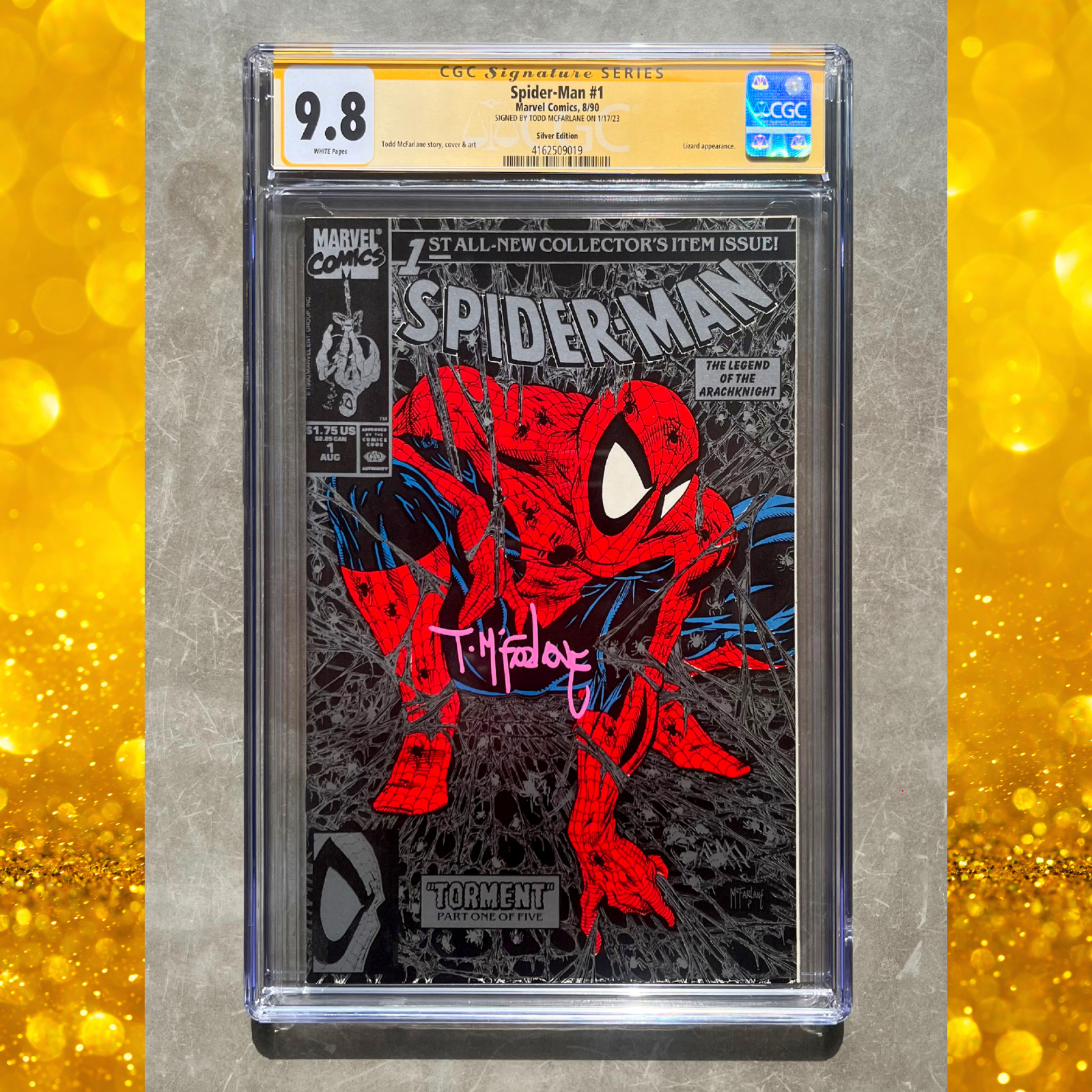 🔥 Spider-Man #1 CGC 9.8 Signed By Todd McFarlane – Iconic Silver Edition 🔥