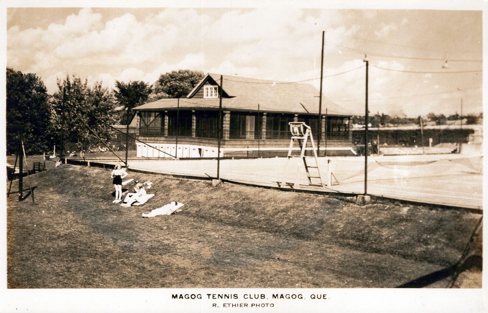 MAGOG QC - Magog Tennis Club Real Photo Postcard rppc