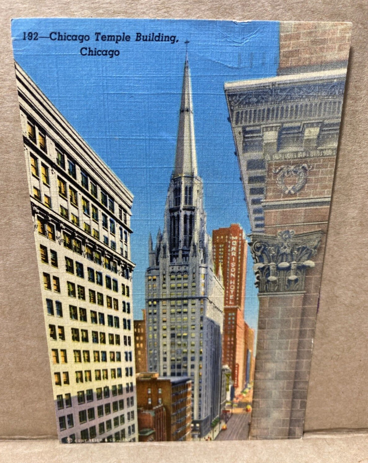 Chicago Temple Building Chicago Illinois c1952 Linen Postcard No 2266