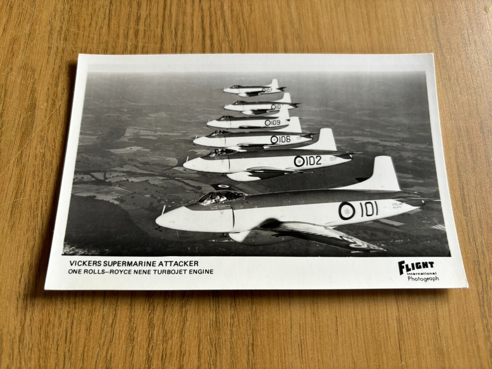 Royal Navy Vickers Supermarine Attacker postcard