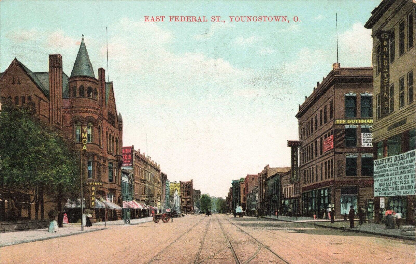 East Federal Street, Youngstown, Ohio Vintage PC Posted 1910