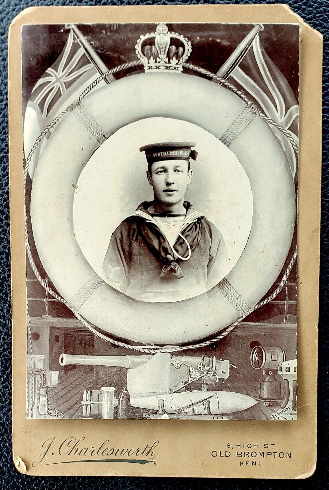 Antique British Navy Sailor Photo