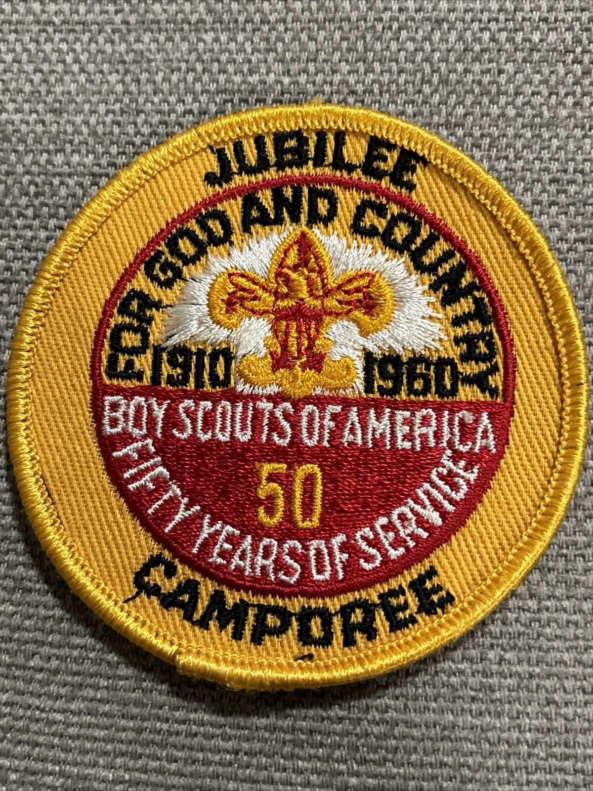 Boy Scout 1960 Jubilee Camporee 50 Years Patch