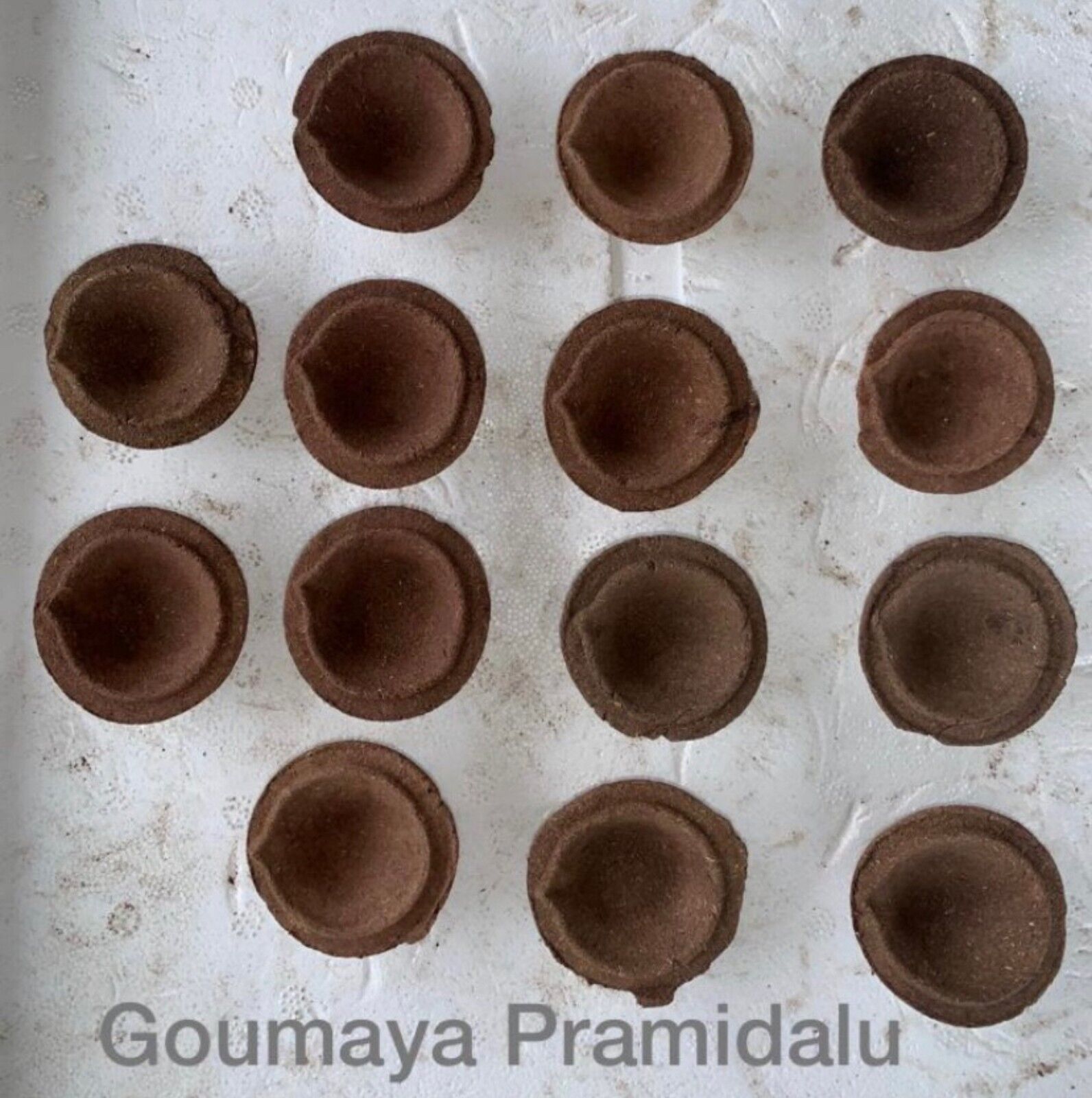 Pancha Tattva Gomaya Diya/Made with Cow Dung Hand Made Diya Pack of 12pcs