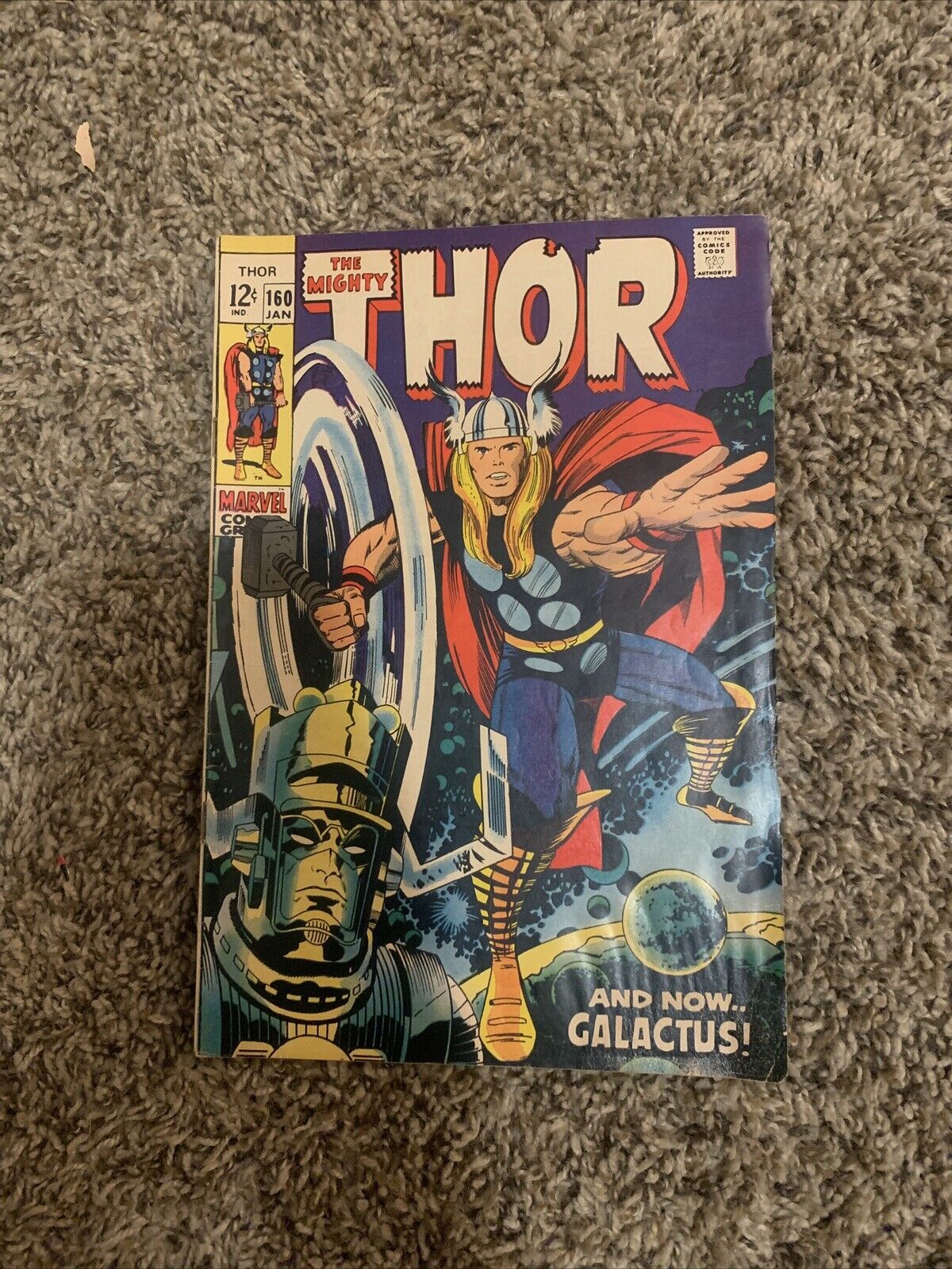Thor #160 Galactus Appearance Jack Kirby Artwork Stan Lee Marvel Comics VG 4.0