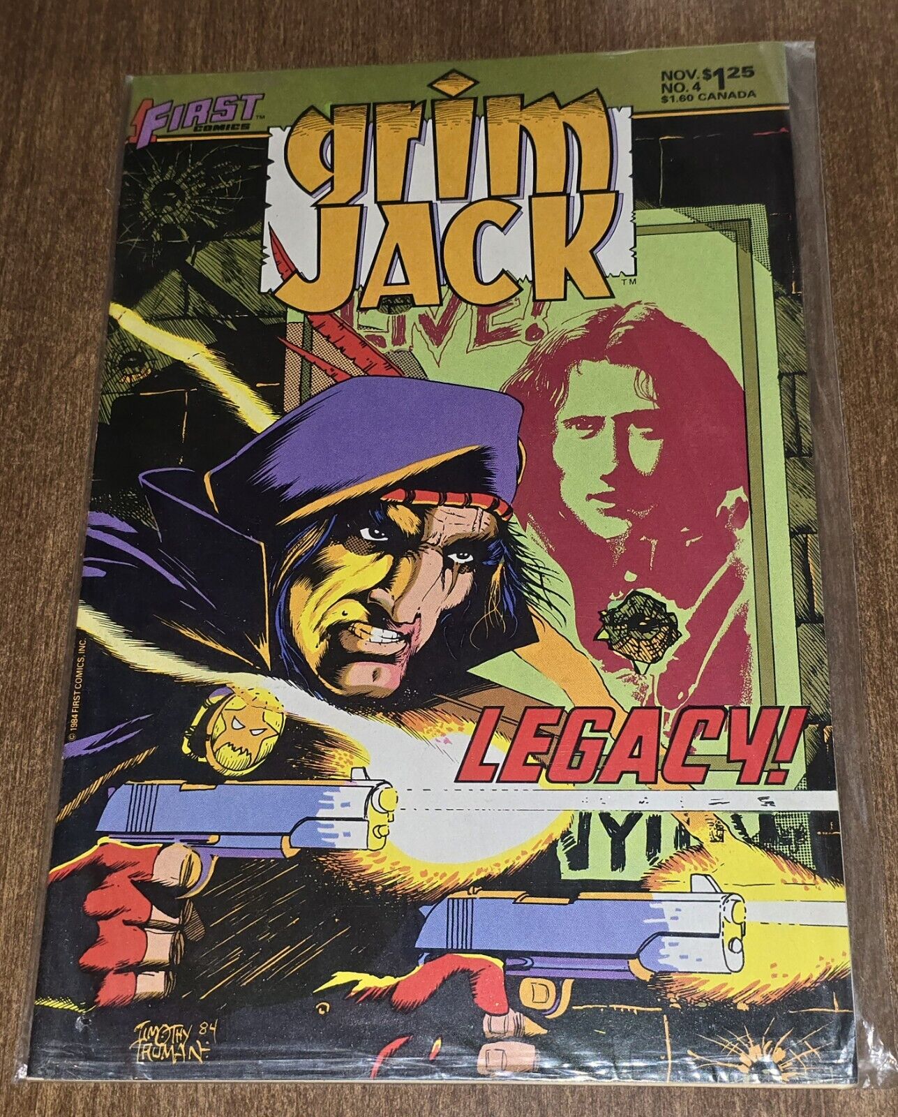 First Comics Grim Jack Live Legacy Vol 1 No. 4 Nov 1984 Timothy Truman Cover
