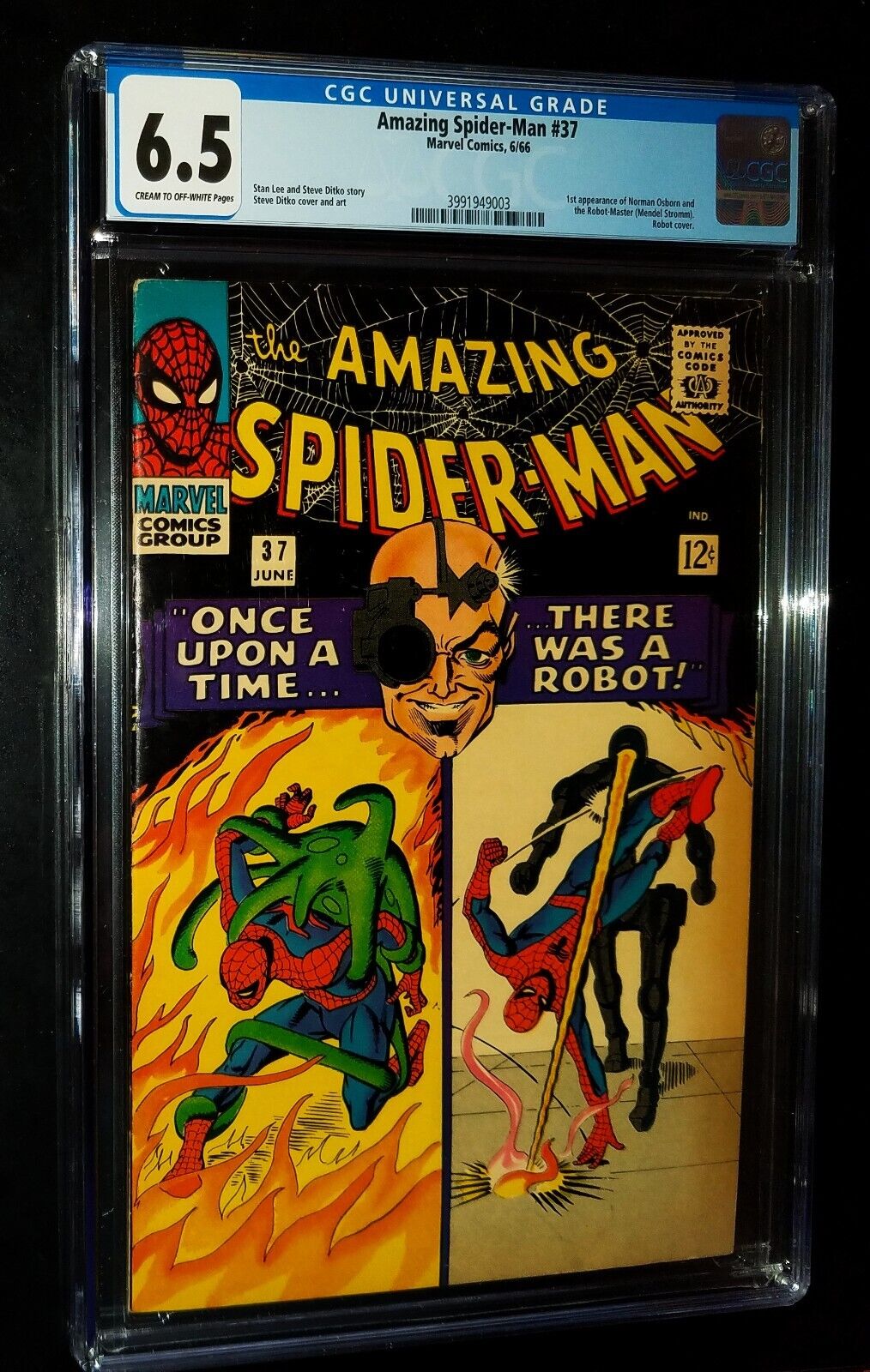 CGC THE AMAZING SPIDER-MAN #37 1966 Marvel Comics CGC 6.5 FN+ KEY ISSUE 06261
