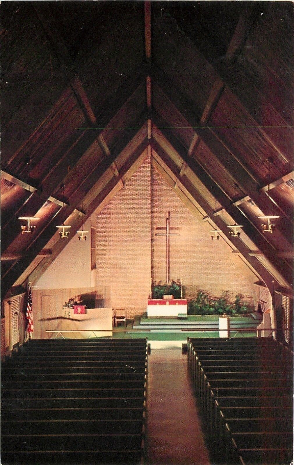 Minneapolis Minnesota~Oak Knoll Lutheran Church Interior~1956 Postcard
