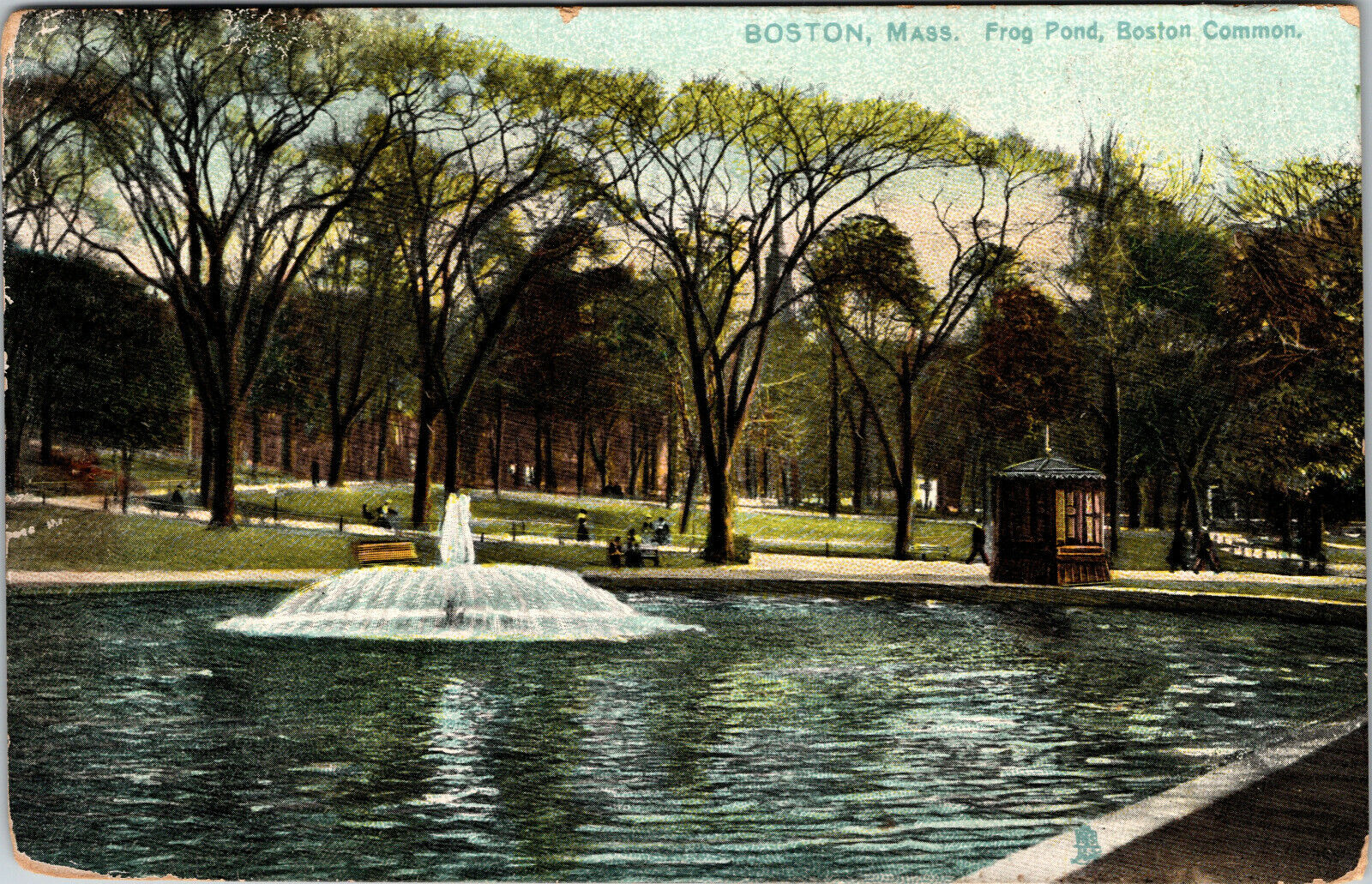 Postcard Boston Massachusetts Frog Pond Boston Common 