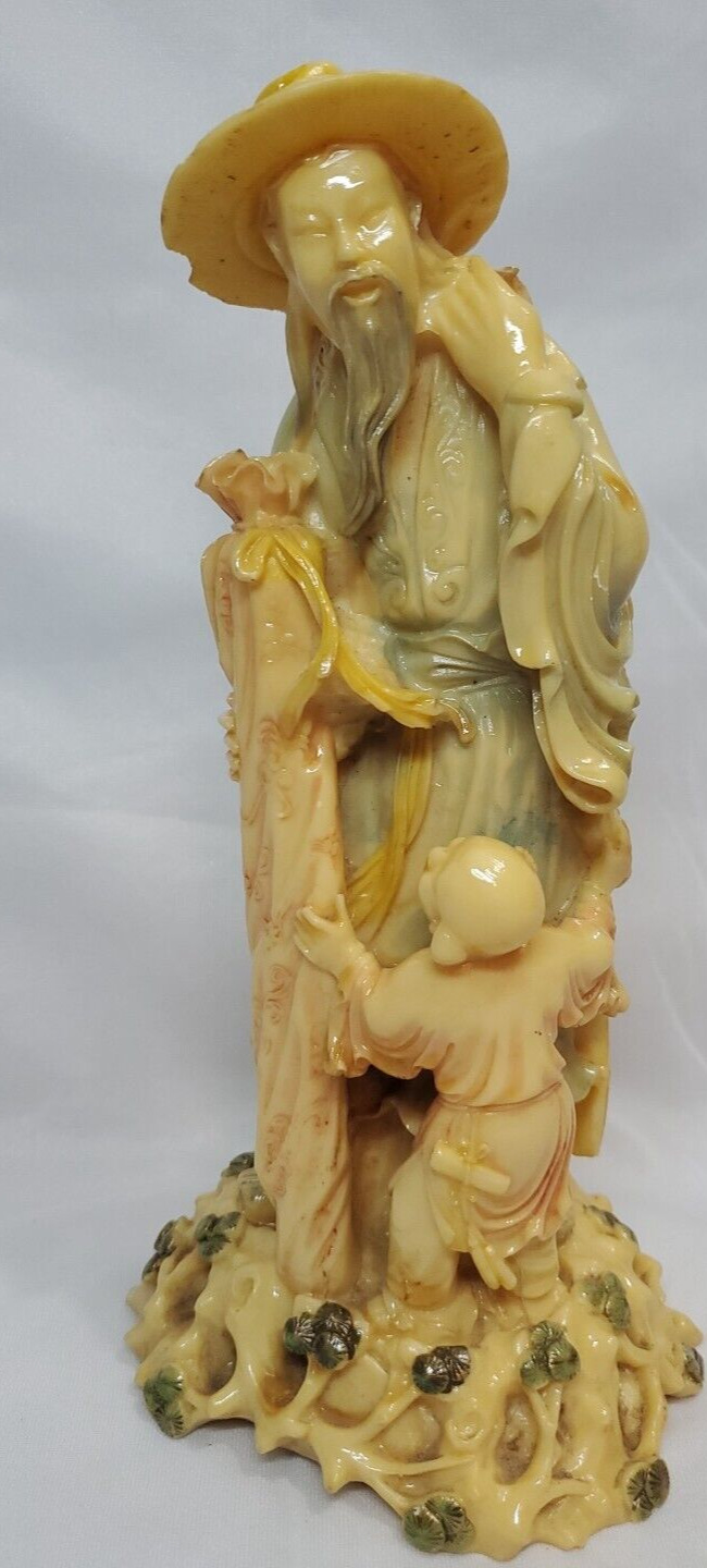 Vintage Asian Resin Carving Made In Italy Archer International Imports Numbered