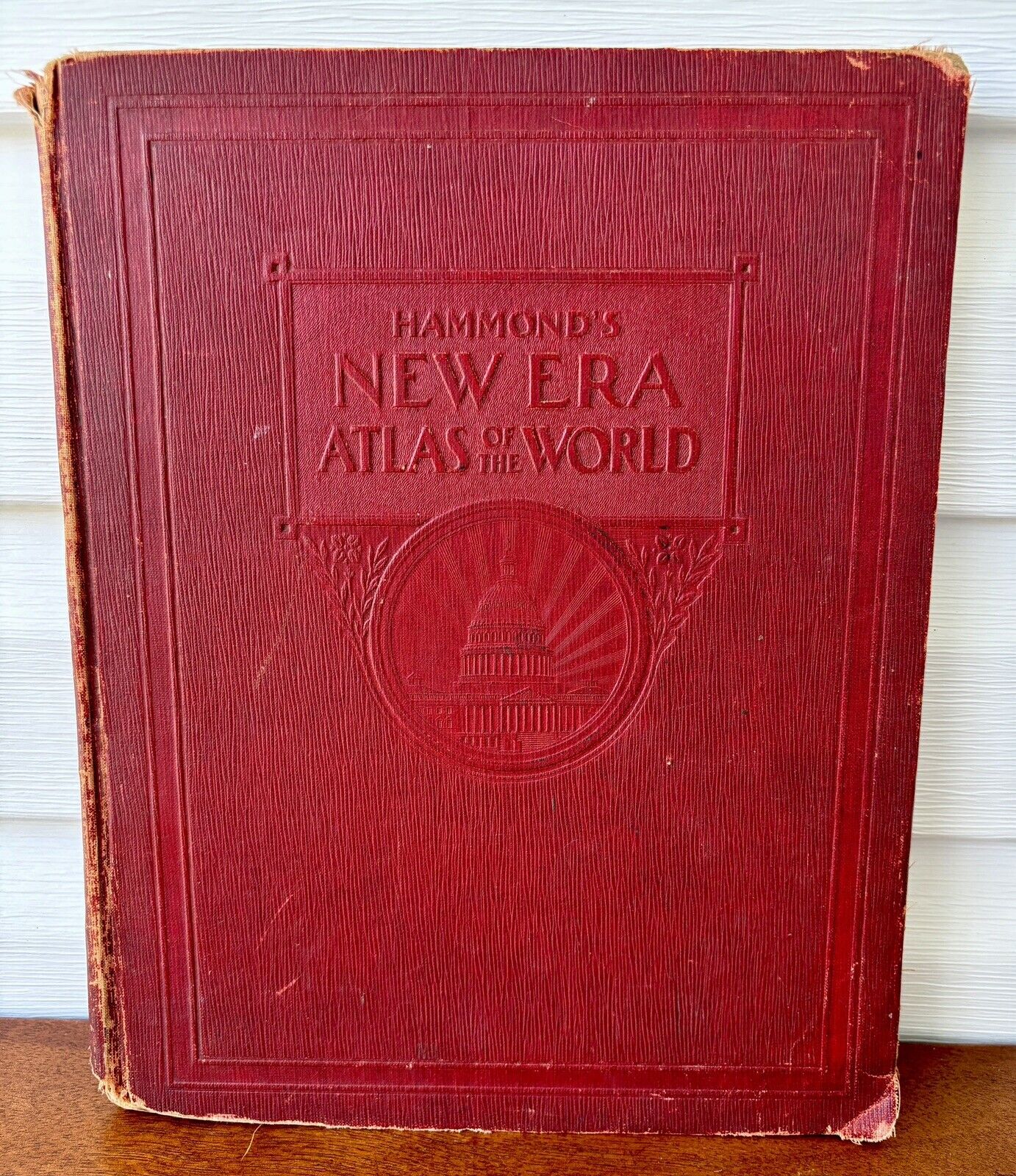Hammond's New Era Atlas of the World, 1931 Vintage Hardcover Atlas, Census, Maps