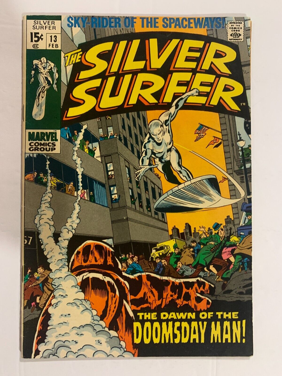 Silver Surfer 13 VF- 1970 Marvel 1st App Doomsday Man John Buscema
